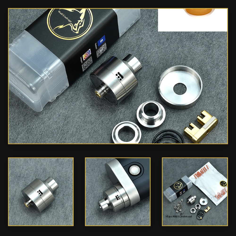 Accessories For Vaping - Atomizer Wolfcoolvape Nisshoku RDA do MTL